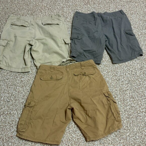 ~~Lot Of 3 Pairs Men's CARGO Shorts Waist 36": LEE/CLUB ROOM/AMERICAN LIVING - Picture 8 of 8